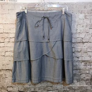 True Grit Layered Skirt blue and white size Large